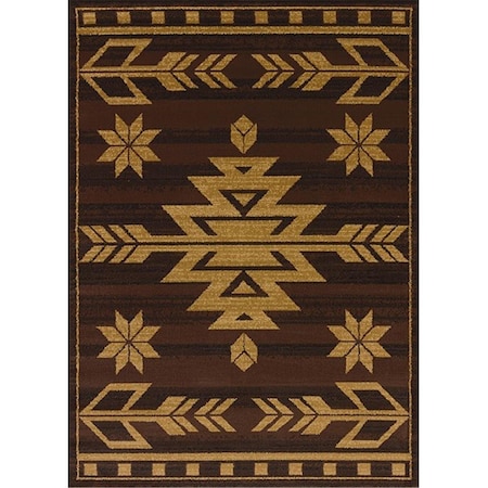 United Weavers 1 ft. 11 in. x 7 ft. 4 in. Affinity Teton Runner RugBrown 750 00150 28